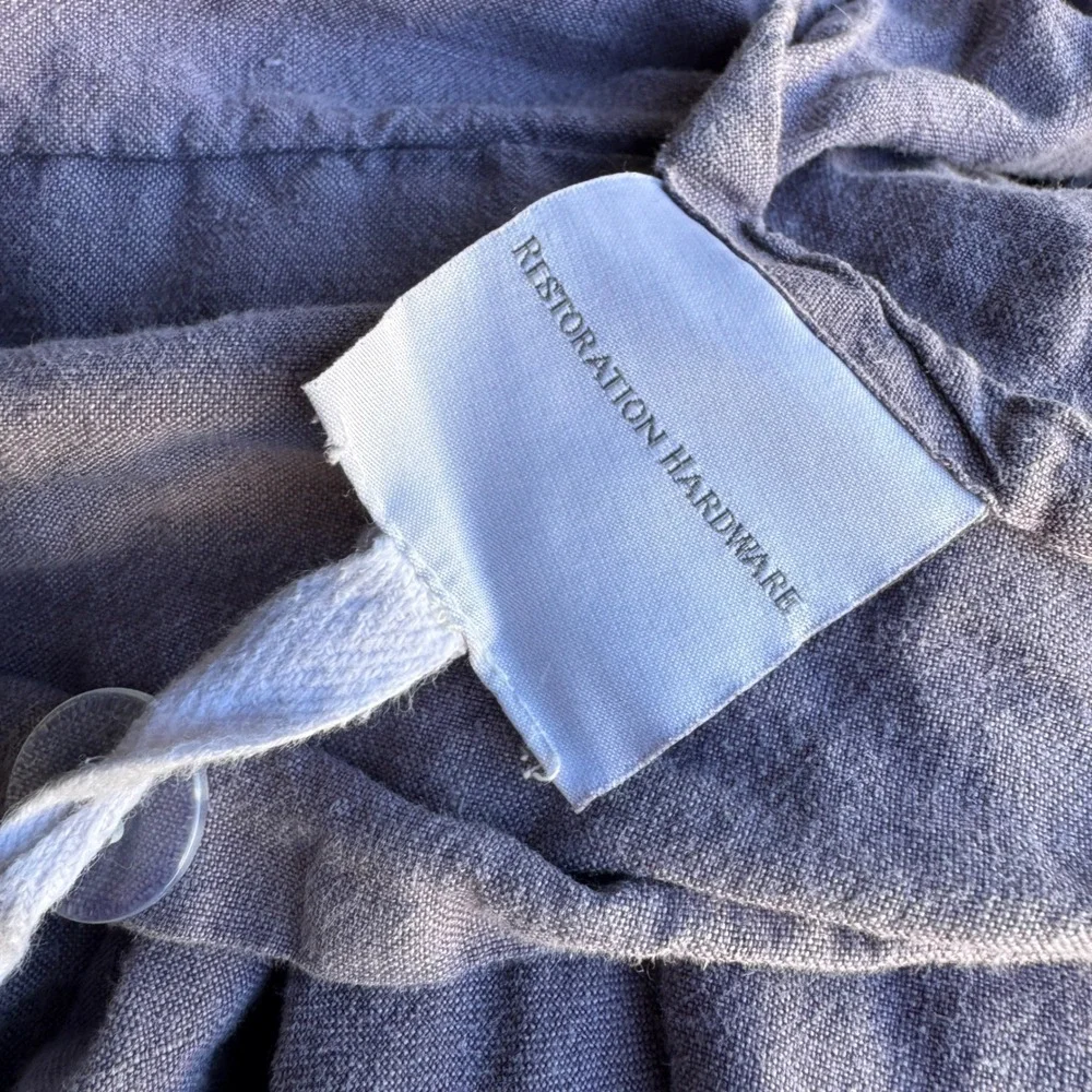 Restoration Hardware Duvet Cover Full/Queen Purple Stonewashed Belgian Linen